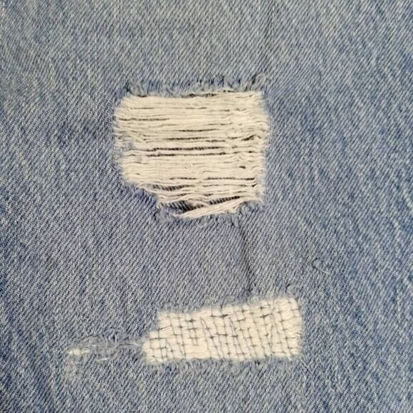 Levi's 501 Distressed Classic Straight Jeans Light Blue Sz 34 x28 - Picture 11 of 12